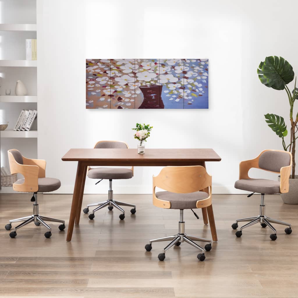 vidaXL Kanvaasitaulusarja kukat ruukussa monivärinen 150 x 60 cm