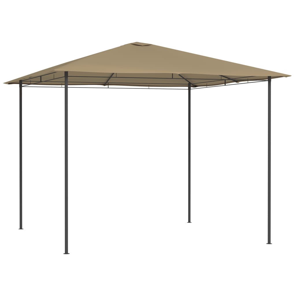 vidaXL Huvimaja 3x3x2,6 m harmaanruskea 160 g/m²