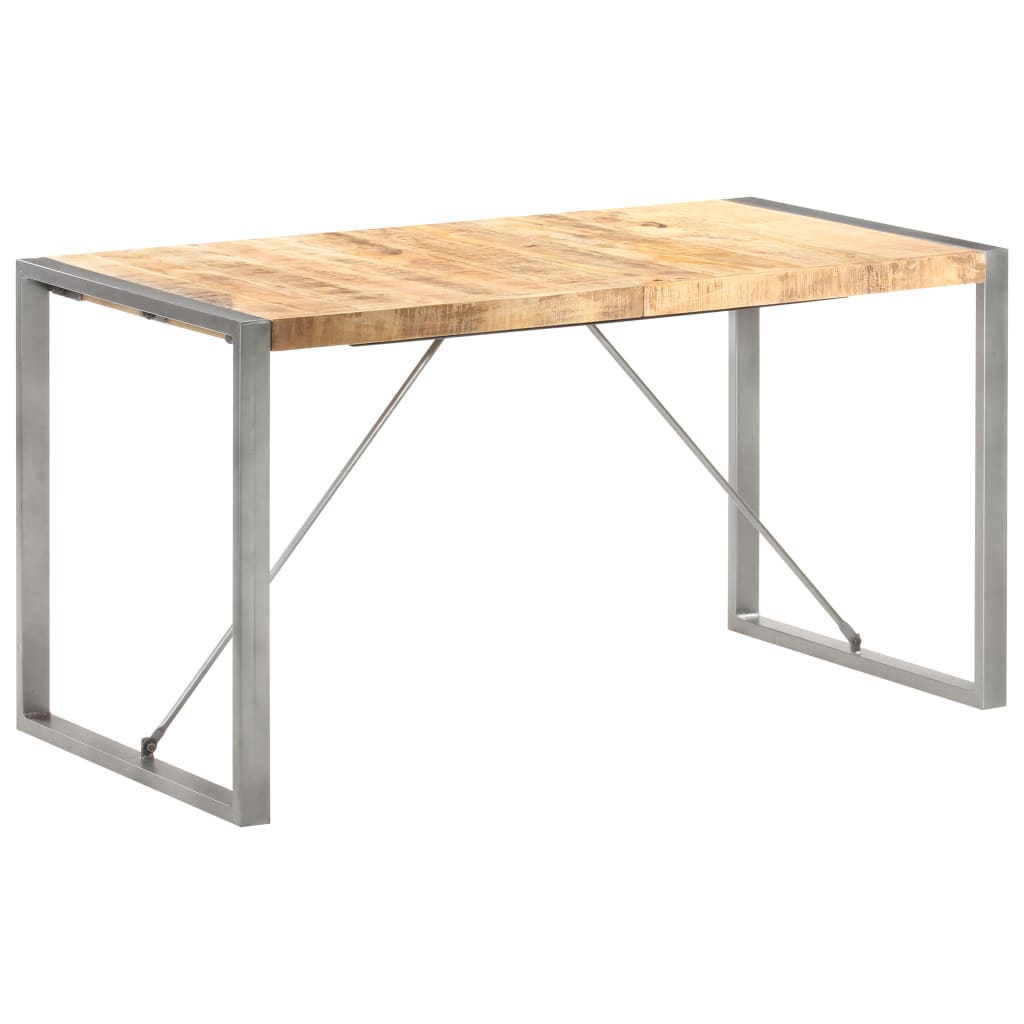 vidaXL Ruokapöytä 140x70x75 cm täysi karkea mangopuu