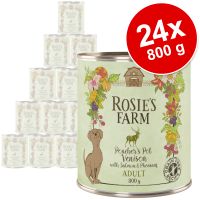 Rosie's Farm Adult -säästöpakkaus 24 x 800 g - kala & kana