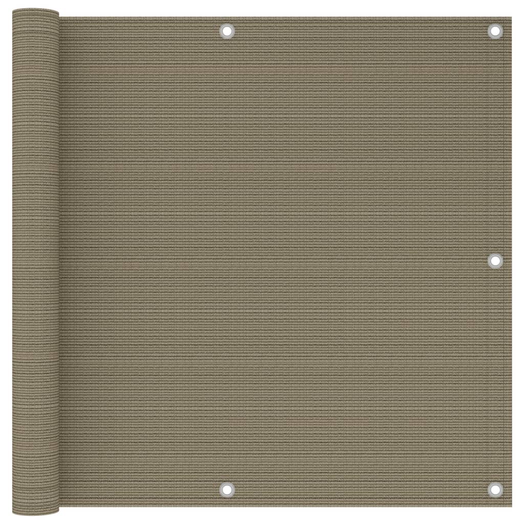 vidaXL Parvekkeen suoja harmaanruskea 90x300 cm HDPE