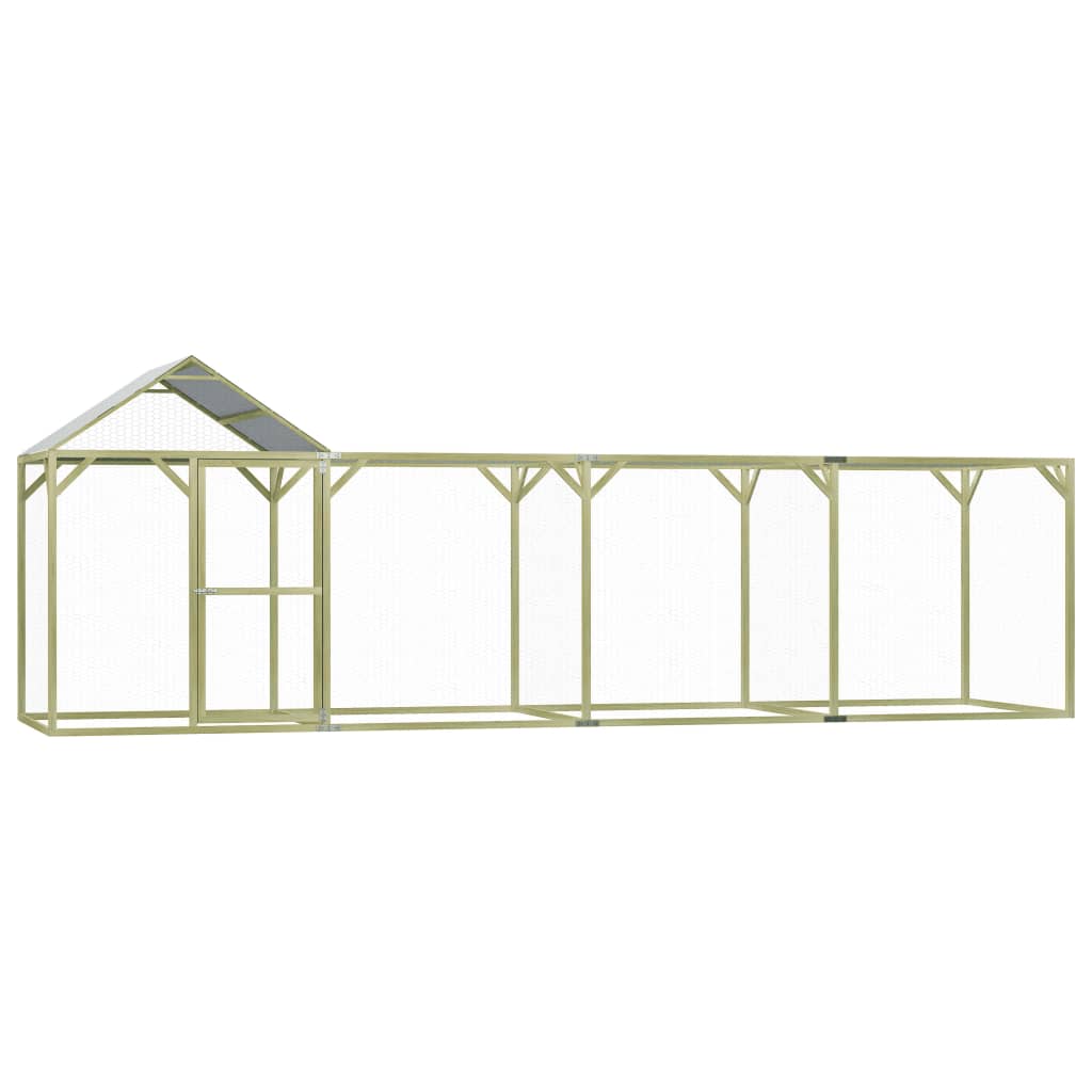 vidaXL Kanahäkki 6x1,5x2 m kyllästetty mänty