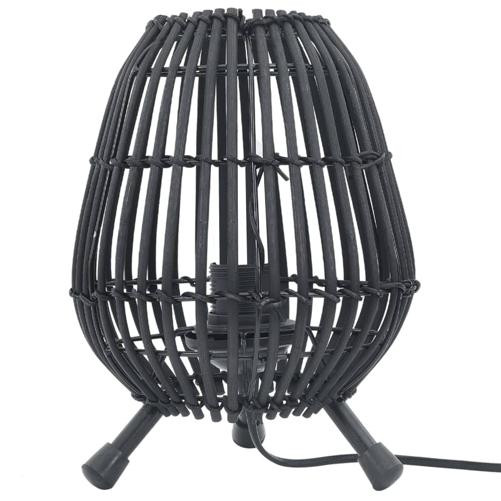 vidaXL Jalallinen pöytävalaisin paju musta 60 W 20x27 cm E27