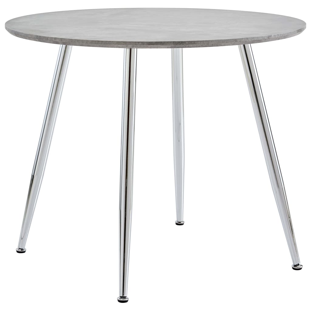 vidaXL Ruokapöytä betoni ja hopea 90x73,5 cm MDF