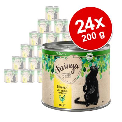 Feringa Organic Adult 24 x 200 g - luomukana, luomuomena & luomuvoikukka