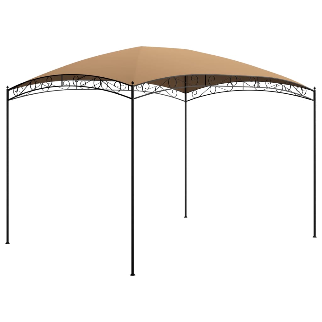 vidaXL Huvimaja 3x4x2,65 m ruskeanharmaa 180 g/m²