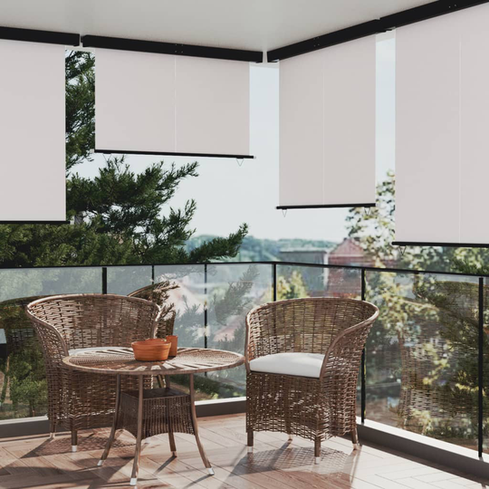 vidaXL Parvekkeen sivumarkiisi 170x250 cm kerma