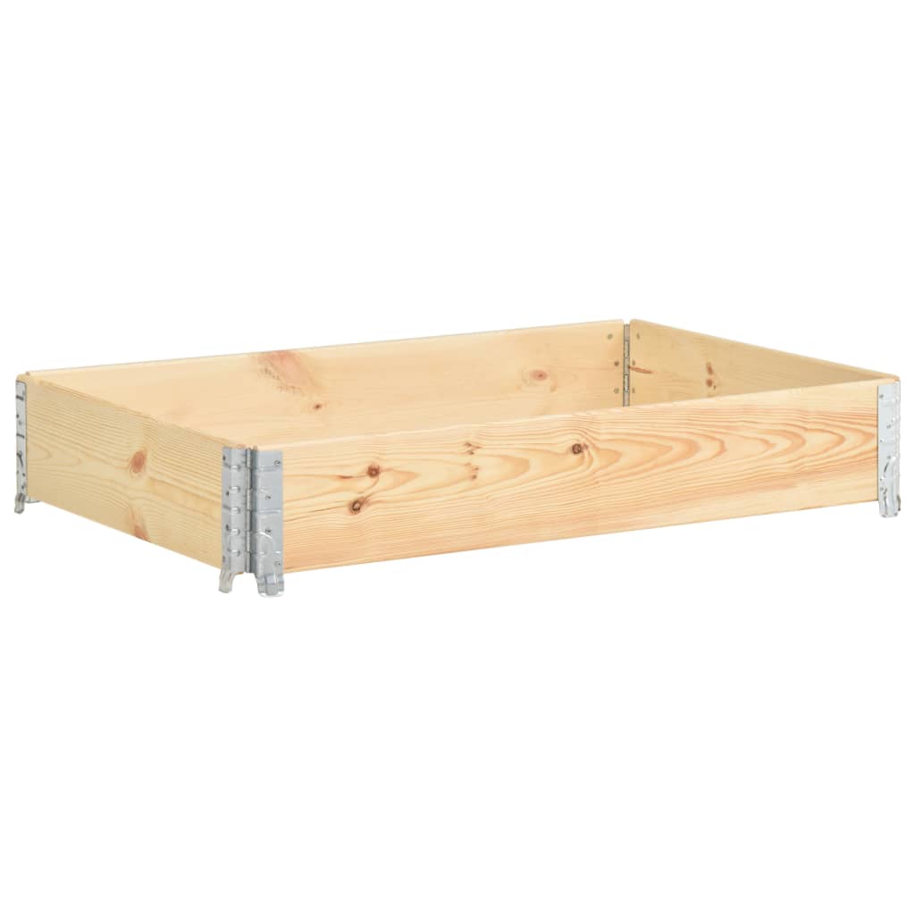 vidaXL Kuormalavan reunus 80x120 cm täysi mänty