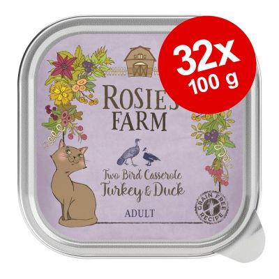 Rosie's Farm Adult säästöpakkaus 32 x 100 g - mix (4 makua)