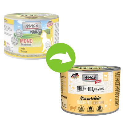 MAC´s Cat Mono Sensitive - 6 x 200 g kalkkuna