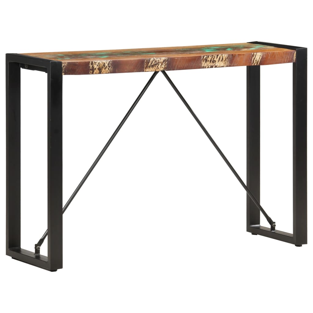 vidaXL Konsolipöytä 110x35x76 cm täysi kierrätetty puu