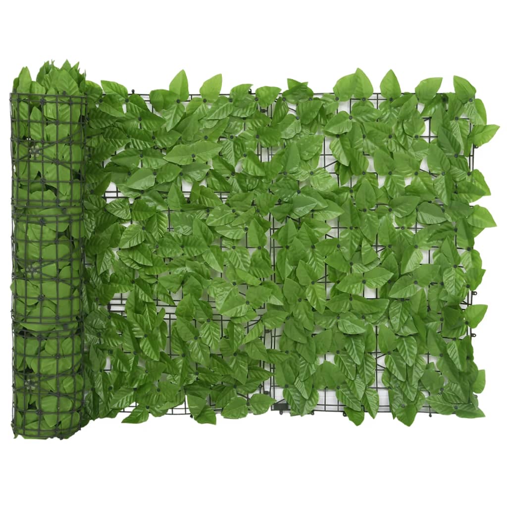 vidaXL Parvekkeen suoja vihreillä lehdillä 500x75 cm